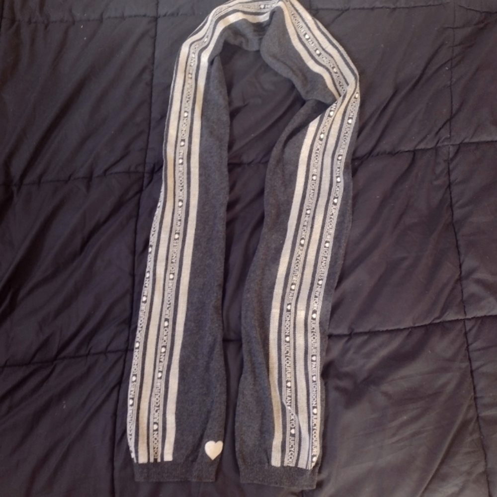 Juicy Couture dark grey scarf, NWOT